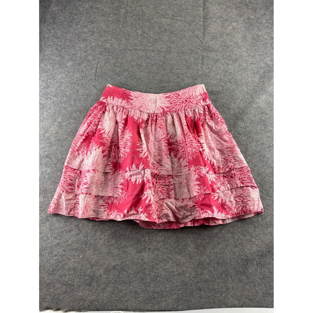 Gap Pink Floral Dahlia Cotton Mini Skirt Size 1 Gossip Girl 2000s Y2K Fairy